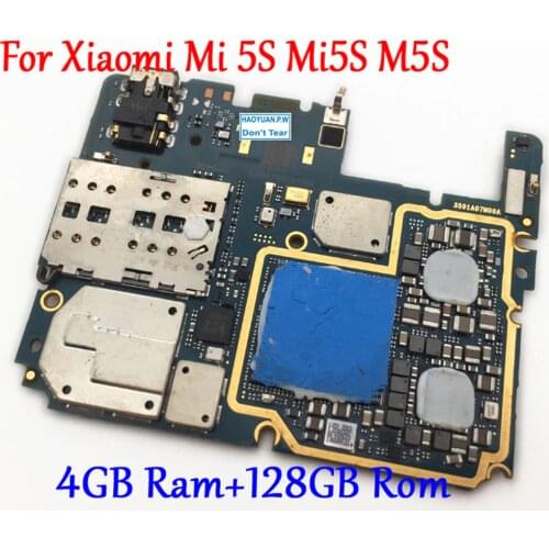 Tested Full Work Original Unlock Motherboard For Xiaomi 5S Mi 5S Mi5S M5S 4GB+128GB Logic Circuit Board Plate Global Firmware
