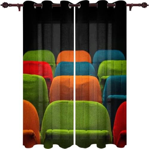 Patio Curtain Cinema Colored Chair Indoor Living Room Bedroom Kitchen Outdoor Drape For Porch Gazebo Pergola Canopy Beach