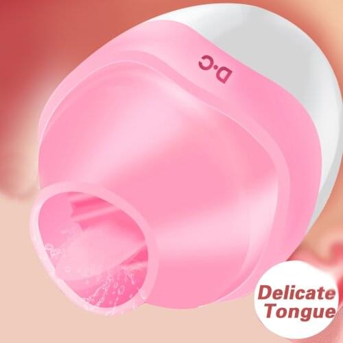 2019 Mini Oral Clitoris Sucking Stimulator Tongue Vibrator Nipple Sucker Breast Massager Eggs size Vibrators Protable Sex Toys