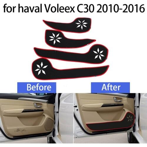 Door Inside Guard Protective Mat Side Edge Cover Accessories Car Door Anti Kick Pad Sticker for Haval Voleex C30 2010-2016
