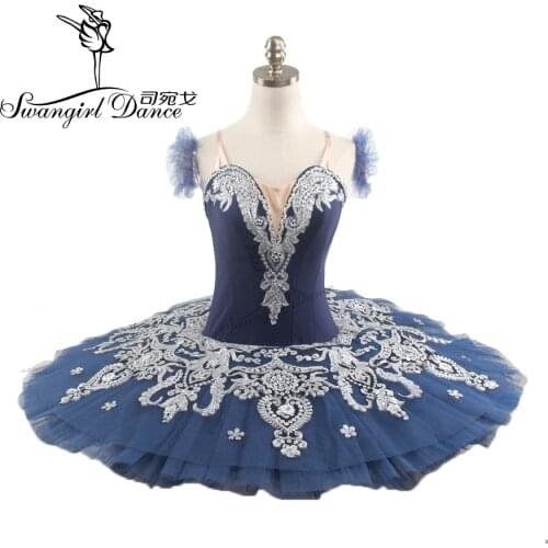 Swan lake ballet tutu costumes navy blue pancake tutu gilrs ballet tutus professional tutu nutcracker ballet costumesBT9082