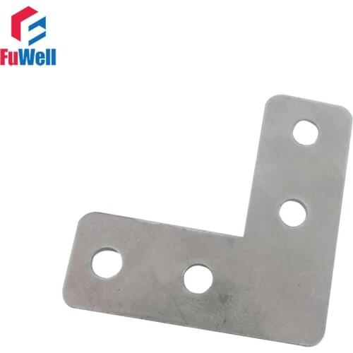 10pcs 60mm x 60mm L Type Bracket Stainless Steel 1mm Thickness Mending Repair Plate Connector Corner Angle Bracket