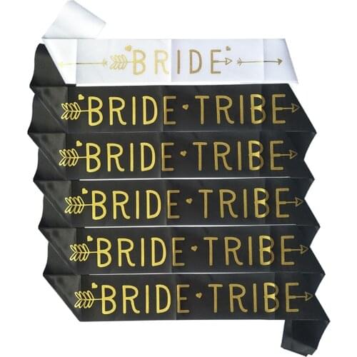 12 / Set Bride Tribe Sash Hen Bachelorette Party Bridal Shower Accessories