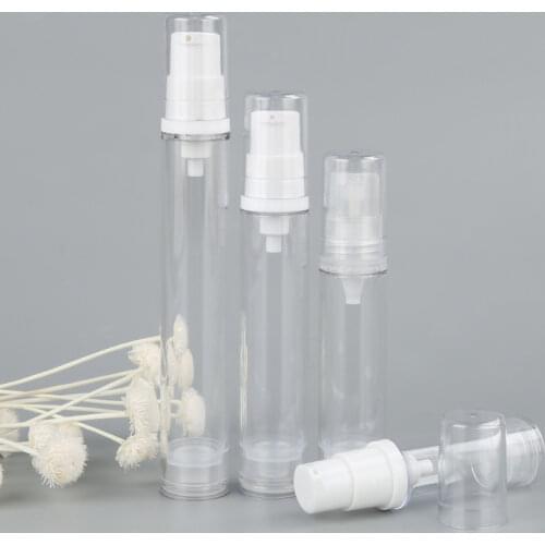 15ML clear plastic airless bottle for white/clear pump for lotion/emulsion/eye serum/toner sprayer skin care cosmetic packing