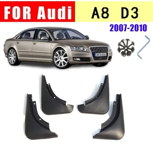 2007-2010 for Audi A8 D3 Mudguards Fender audi a3 Mudflaps splash Guard fenders car accessories Front Rear 4 pcs Mud flap