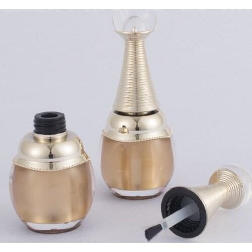 5/10/20/30pcs 10ml Empty Nail Polish Bottles Tubes Gold Acrylic Pagoda Bottle Nail Gel Tubes Nail Gel Container Bottles
