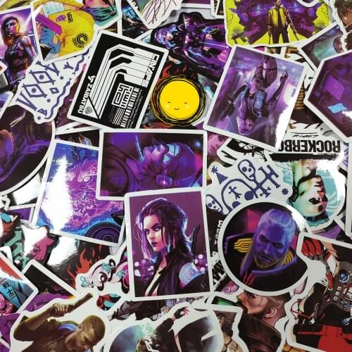 50Pcs Hot Cool Game Stickers 2077 For PS5 Car Motorcycle Laptop Luggage Decal