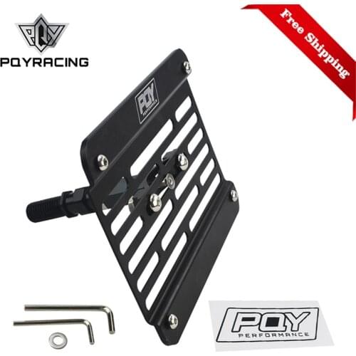 Free Shipping Multi Angle Tow Hook Mount PQY License Plate For Honda Civic EG EK ES FD with PQY Sticker PQY-LPF02