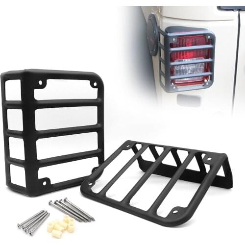 Black Brake Rear Light Protector Tail Light Guards Cover Gloss Taillight for Jeep Wrangler JK Unlimited JK 2007-2018