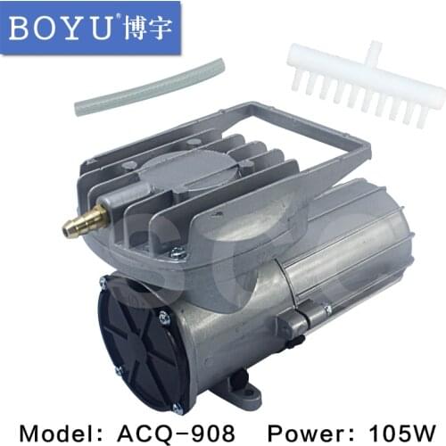 BOYU electromagnetic DC vehicle oxygen pump 105W pump .DC 12V Elemental O2 Air Pump Aquarium Pond Aquaponics Hydroponics