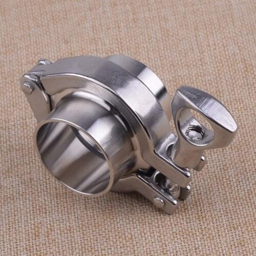 LETAOSK 304 Stainless Steel 1.5" Tri Clamp x 38mm Pipe OD SUS304 Sanitary Tri-Clover Union Set Homebrew
