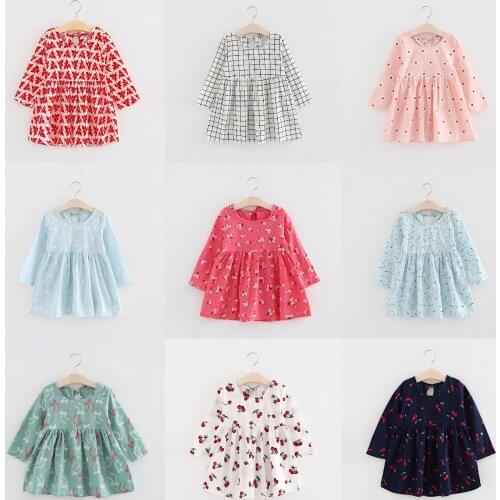 Summer Girl Dress Kids Children Dress Girls Long Sleeve Plaid Dress Soft Cotton Summer Princess Dresses Baby Girls Clothes Shein