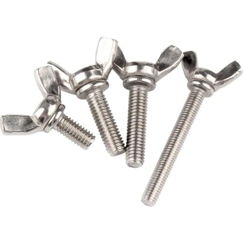 M6 M8 M10 DIN304 Hand Tighten Screws Butterfly Bolt Wing Thumb Screw Claw A2-70 Stainless Steel M6/M8/M10*10/12/16/20/25