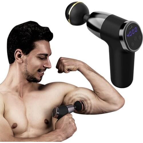 Vibrator Fascial Gun Body Shoulder Back Neck Electric Massager Soothe Deep Tissue Muscles Pain Relaxation Portable Massage Gun