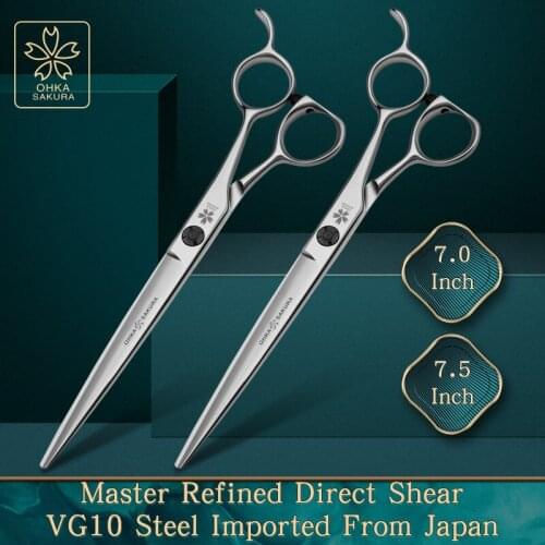 Master level Pet Beauty finishing direct shear 7.0 7.5 "imported vg10 material for pet shop grooming