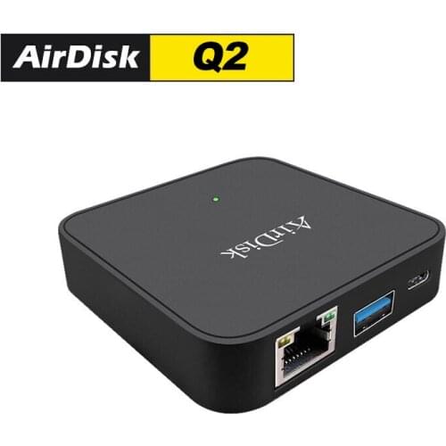 Airdisk Q2 Mobile network adapterUSB 3.0 Home Smart Network Cloud Storage 1000Mbps Multi-person sharing Mobile Hard Disk Box