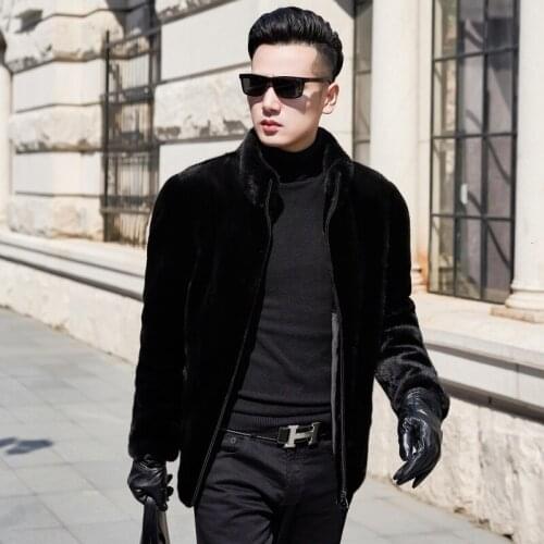 Real Fur Coat Men Natural Mink Fur Coat Winter Jacket Men Clothes Mens Real Shearling Warm Outwear Veste Homme ND0601B YY657