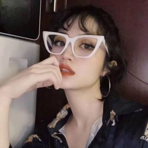 Anti Blue Light Glasses Women Eyewear Blocking Radiation Protection Gaming Computer Cat Eye Glasses Frames Women Optical Fashion