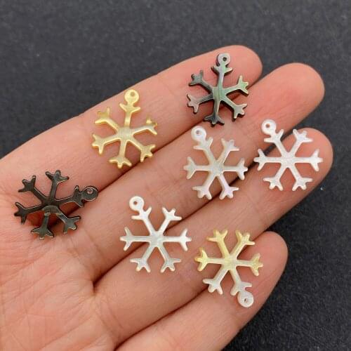 Wholesale Multi-color Snowflake Shape Pendant Natural Shells for Jewelry Making DIY Handmade Accessories Bead Decoration Fashion