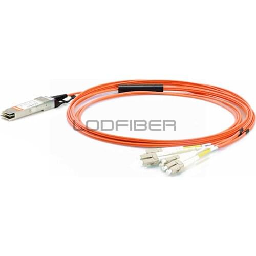 LODFIBER 10m (33ft) OPT-0029-10 F-5 Networks Compatible 40G QSFP+ to 4 Duplex LC Breakout Active Optical Cable