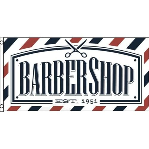 Barber Shop Flag 3X5ft Barber Shop Outdoor Advertising House Banner Decoration Polyester