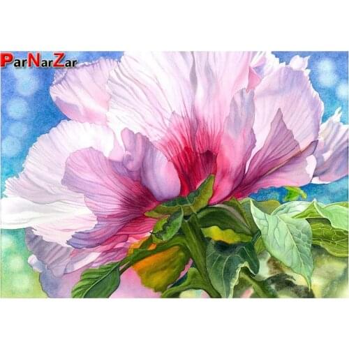 ParNarZar 5D Diamond Painting by Number Kit Drilling Complete Photo Arts Craft House Sticker Decoration Rose Peony Flower