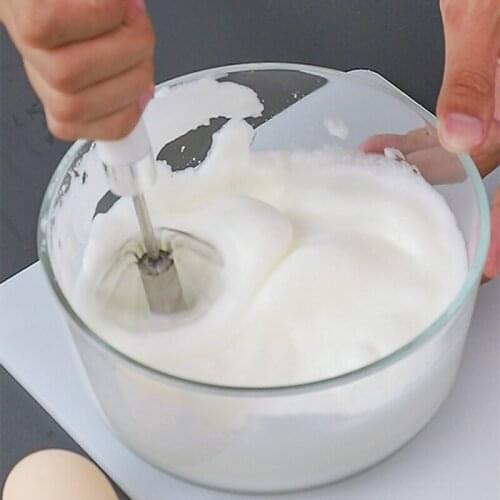 Semi-automatic Egg Beater 201Stainless Steel Egg Whisk Manual Hand Mixer Self Turning Egg Stirrer Kitchen Accessories Egg Tools