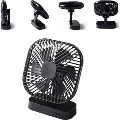 Portable Cooling USB Desktop Magnetic Fan 3 Speed Adjustable Angle Mini Timing Function Electric Fan for Office Household Travel