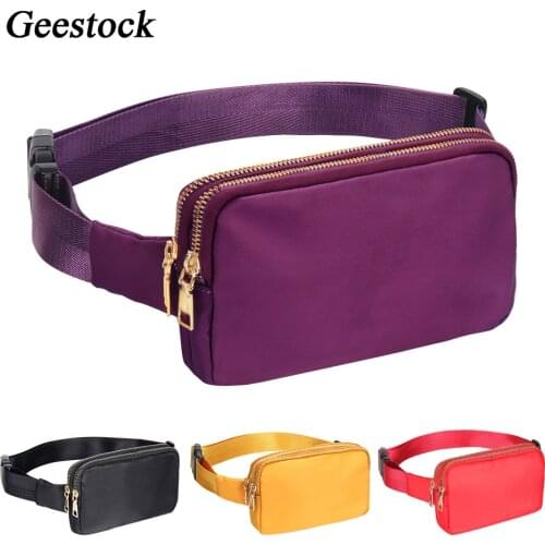 Dual Pocket Waist Bags Women Fashion Print Fanny Pack Crossbody Chest Bag Waterproof Hip Belt Phone Bags for Outdoor Sport Tra