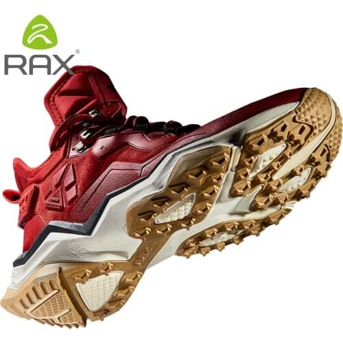 RAX high quality mens and womens hiking shoes autumn and winter brand outdoor mens sports hiking mountain boots waterproof hi