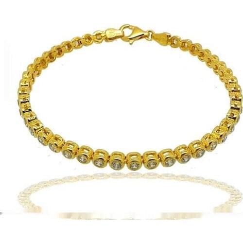 Silver Watercourse Gold Plated Bracelet