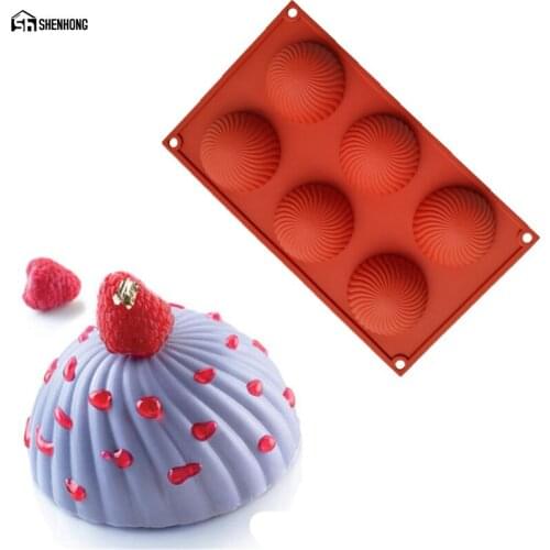 SHENHONG Rotating Silicone Cake Hemisphere Chocolate Mold 3D Mould Mousse Moule Pastry Art Baking Pan Bakeware Dessert