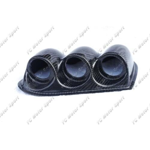 Carbon Fiber Triple Dash Gauge Pod 52mm / 60mm Fit For 2001-2007 Evolution 7-9 EVO 7 8 9 LHD Triple Dash Gauge Pod Cover