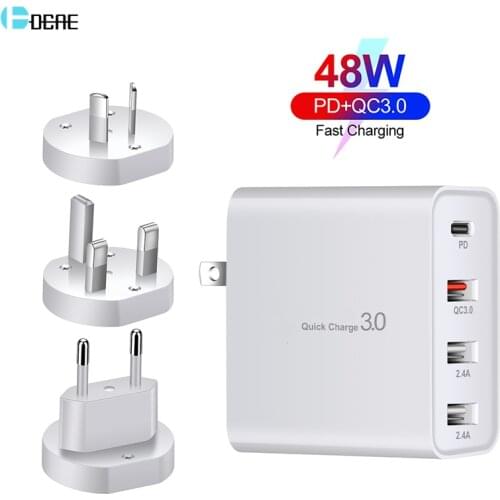 DCAE PD 36W Fast Charging USB Charger for iPhone 12 Mini Pro Max 11 XS XR X 8 Type C Quick Charge 3.0 Adapter For iPad Air 2020