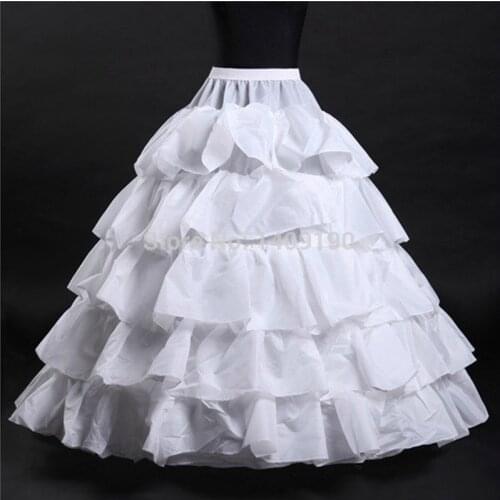 WOW BRIDAL 2021 Sexy High White 4 Rims Skirts Ladies Girls Petticoats Hoop For Wedding Dress Hoop Bone