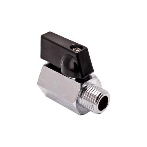 ZLinKJ 1PCS High Quality Corrosive Enduring Resistance 1/4" Mini Brass Ball Valve - Chrome Plated NPT