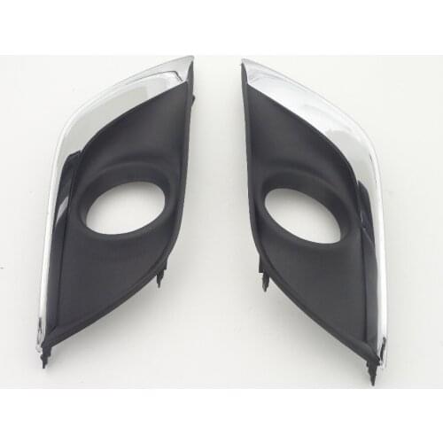 1 Pair Left & Right Front Bumper Fog Light Lamp Cover Bezel for NISSAN VERSA 2015-2016