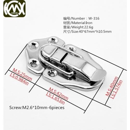 1pc 40*67mm KIMXIN sales woodworking hardware accessories locks #Equipmentcases #luggagecase #flightcase lock Freeshipping W-316