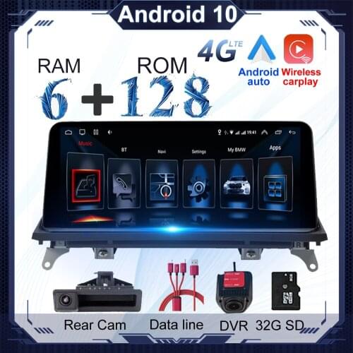 10.25" 8-core Android 10 Car Radio Stereo DVD Player GPS Navigation for BMW X5 X6 E70 E71 2007-2013 Original CCC or CIC
