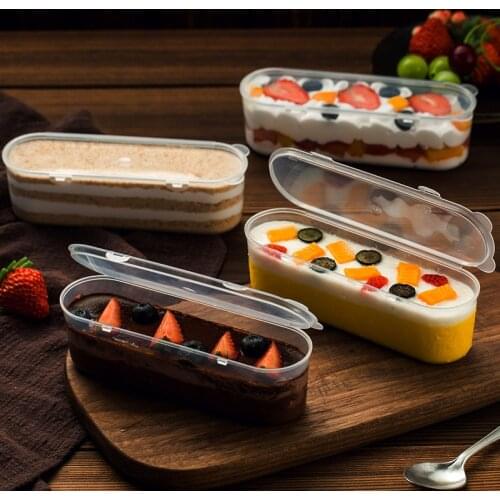 10pcs 250ml Dessert Cups Creative Disposable Transparent Cake Tiramisu Packing Boxes Pudding Ice Cream Party Wedding Supplies