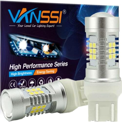 2pcs T20 W21/5W 7443 LED Bulb for LADA Vesta Granta Kalina front DRL DHO Light 7443 SRCK LED Car Light White Red Yellow