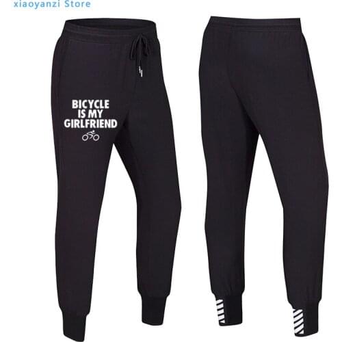 2021 Bicycle Is My Girlfriend Funny Logo Printed Men Sweatpants Fitness Tracksuit For Male Sports Pants Running Trousers