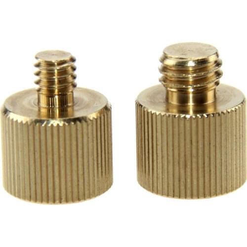 4PCS Universal 3/8" Female to 1/4" Male & 1/4" Female to 3/8" Male Thread Screw Adapter Brass for Camera Tripod Light Stand