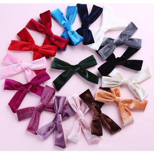5 Inch Baby Hair Clips Velvet Girls Kids Big Bows Hairpin Princess Barrette For Children Korean Hair Accessories Hot Sale