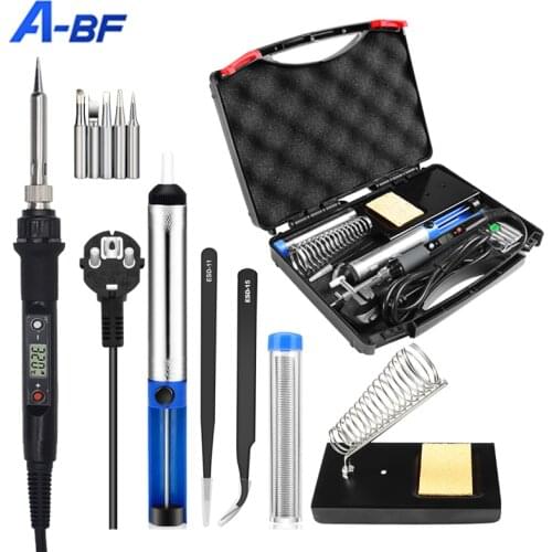 A-BF 836D LCD Display Soldering Iron Digital Solder Iron Set Temperature Adjustable Kit Welding Tools Rework Station 60W