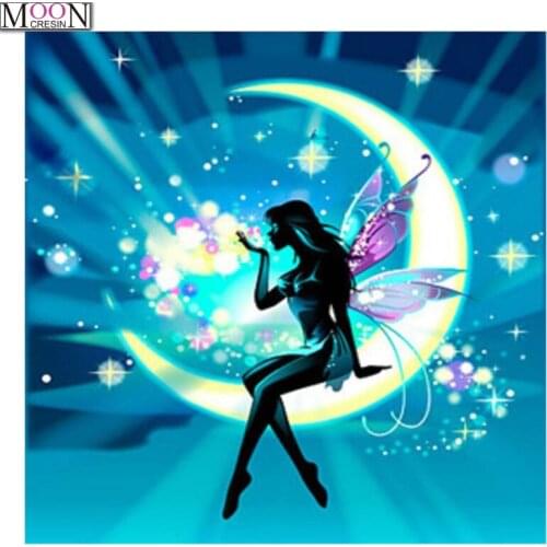 5D Diy Diamond Embroidery butterfly fairy Diamond Painting Picture Of Rhinestones,Cross-stitch Full Square&Round Drill Painting
