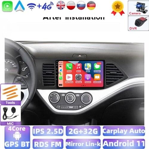 Android Car Radio Multimedia Player For KIA PICANTO Morning 2011 2012 2013 2014 2015 2016 2017 GPS Navigaion 2 Din Split Screen