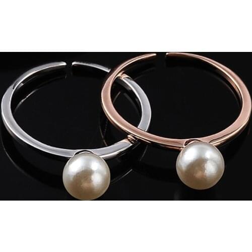 Iutopian Brand Simple Style OL Simulated Pearl Rings Anel Girl Jewelry Top Quality Anti-Allergy #RG96905