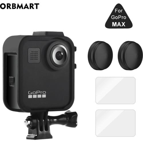 Frame Case for GoPro MAX 360 Screen Protector Tempered Glass Protective Lens Film Housing Cover Mount for Go Pro Max Accessories