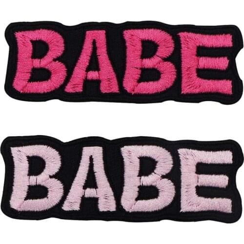 Babe Patch Embroidered Applique Sewing Label punk biker Patches Clothes Stickers Apparel Accessories Badge